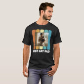 Beste Cat Dad Custom Foto  Sunset T-shirt (Voorkant volledig)