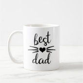Beste Cat Dad Kat gezicht Koffiemok (Links)