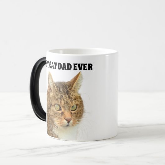BESTE CAT DAD OOIT CUSTOM PHOTO COFFEE MOK (Voorkant links)