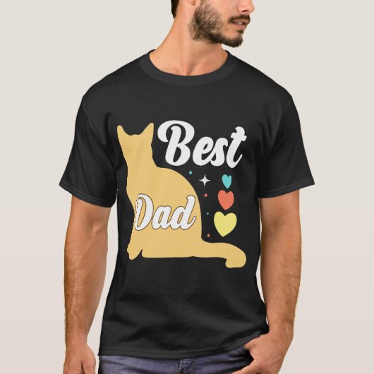 Beste Cat Dad ooit: een perfect cadeau T-shirt (Voorkant)