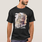 Beste Cat Dad Ooit Eenvoudige Moderne Grunge Cool  T-shirt (Voorkant)