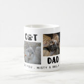 BESTE CAT DAD OOIT Foto Collage Paw Print Koffiemok (Center)