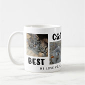BESTE CAT DAD OOIT Foto Collage Paw Print Koffiemok (Links)