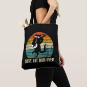 BESTE CAT DAD OOIT RETRO TOTE BAG (Dichtbij)