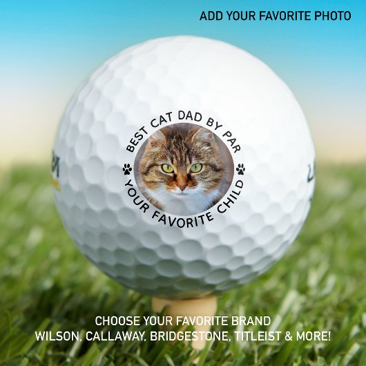 Beste CAT-DAD op basis van Par Paw Print Custom Ph Golfballen