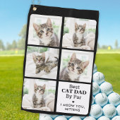 Beste CAT-DAD op basis van Par - persoonlijke 5 fo Golfhanddoek