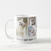 Beste Cat Dad Pet Fotocollage Koffiemok (Links)