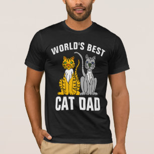 BESTE CAT DAD T T-shirts t - shirts TER WERELD