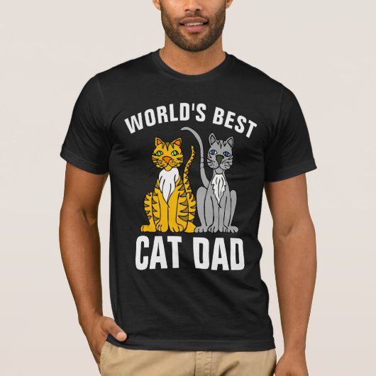 BESTE CAT DAD T T-shirts t - shirts TER WERELD (Voorkant)