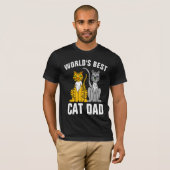 BESTE CAT DAD T T-shirts t - shirts TER WERELD (Voorkant volledig)