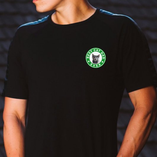 Beste Cat Dog Dad Ooit Custom Photo T-Shirt