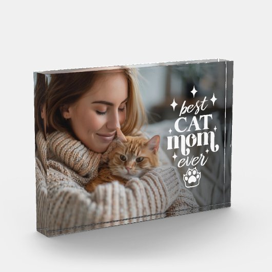 Beste CAT moeder ooit moederdag Fotoblokken (Links)