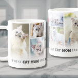 Beste Cat Mom 8 Fotocollage Koffiemok<br><div class="desc">Gepersonaliseerde Beste Kattenmoeder Ooit 8 Foto Collage Koffie Mok. Vier de liefde en het plezier om een kattenmoeder te zijn met deze aangepaste mok, ontworpen om haar favoriete katachtige herinneringen te laten zien. Met een collage van acht foto's - ideaal voor schattige foto's van haar kat (s) of momenten van...</div>