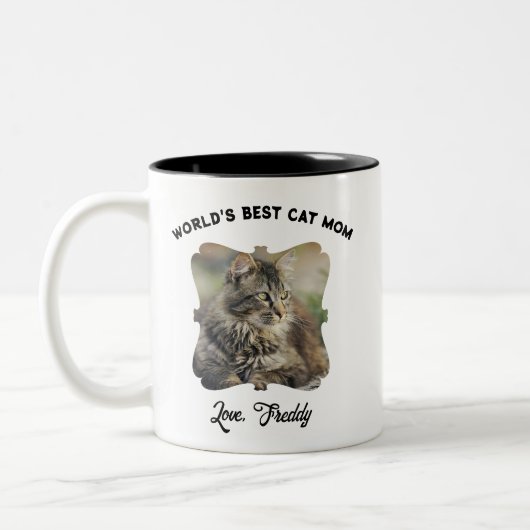 Beste Cat Mom Border Mok (Links)