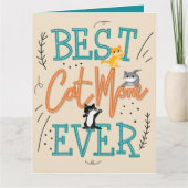 Beste Cat Mom Kat Moederdag Kaart (Voorkant)