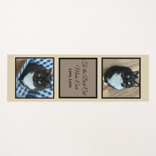 Beste Cat Mom ooit aangepaste foto's en tekst Yogamat (Voorkant (horizontaal))