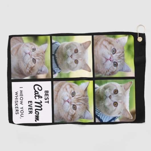 Beste CAT-MOM ooit - Golfer - Persoonlijke foto 5 Golfhanddoek (Horizontaal)