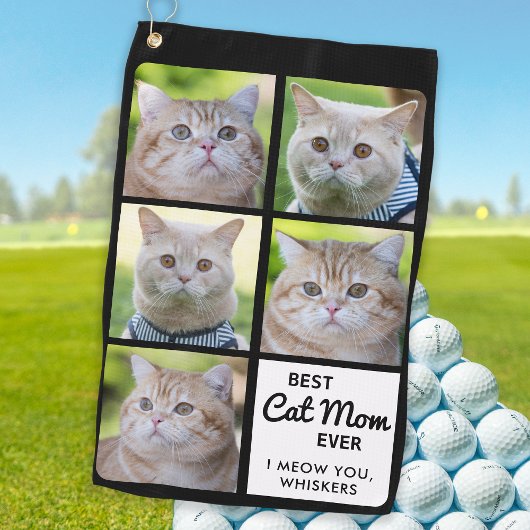Beste CAT-MOM ooit - Golfer - Persoonlijke foto 5 Golfhanddoek