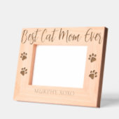 Beste Cat Mom ooit op maat gegraveerd houten Lijst (Links)