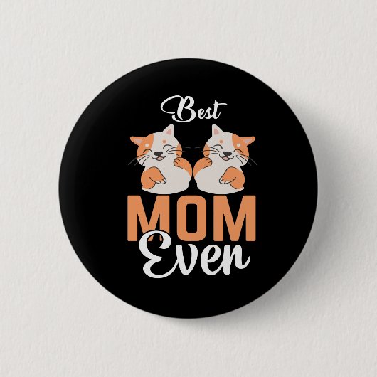 BESTE CAT MOM OOIT RONDE BUTTON 5,7 CM (Voorkant)