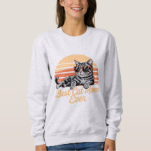 Beste Cat Mom ooit Sweatshirt - Cool Cat met Sungl