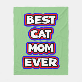 Beste Cat Mom ooit typografie Fleece Deken
