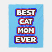 Beste Cat Mom ooit typografie Fleece Deken (Voorkant)