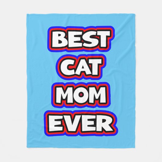 Beste Cat Mom ooit typografie Fleece Deken (Voorkant)