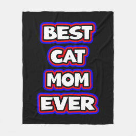 Beste Cat Mom ooit typografie Fleece Deken