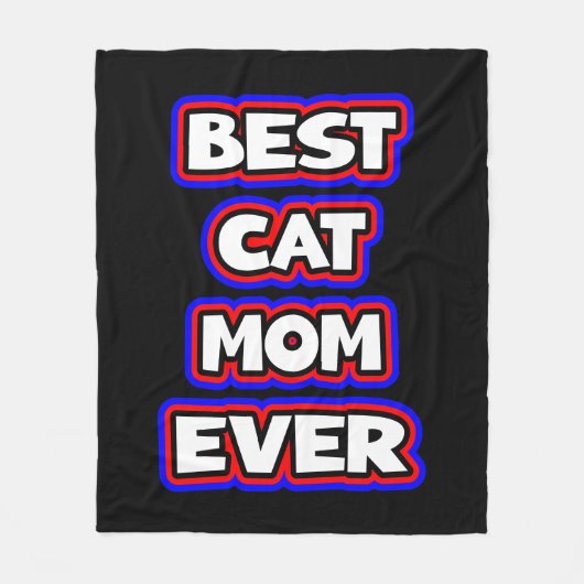 Beste Cat Mom ooit typografie Fleece Deken (Voorkant)