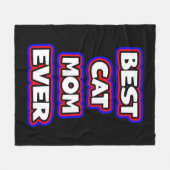 Beste Cat Mom ooit typografie Fleece Deken (Voorkant (Horizontaal))