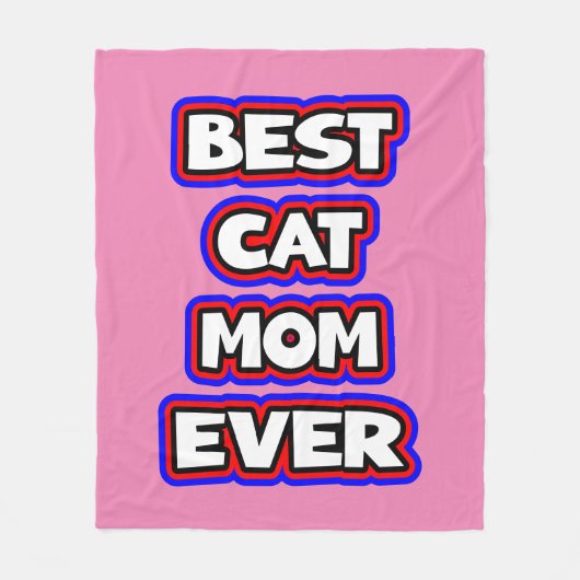 Beste Cat Mom ooit typografie Fleece Deken (Voorkant)