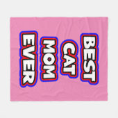 Beste Cat Mom ooit typografie Fleece Deken (Voorkant (Horizontaal))