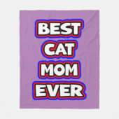 Beste Cat Mom ooit typografie Fleece Deken (Voorkant)