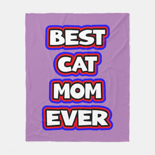 Beste Cat Mom ooit typografie Fleece Deken (Voorkant)