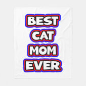 Beste Cat Mom ooit typografie Fleece Deken (Voorkant)