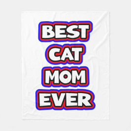 Beste Cat Mom ooit typografie Fleece Deken