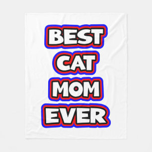 Beste Cat Mom ooit typografie Fleece Deken