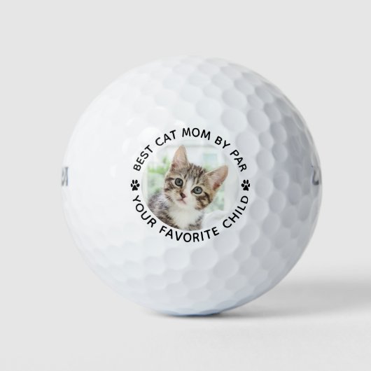 Beste CAT-MOM op basis van Par Paw Print Custom Ph Golfballen (Voorkant)