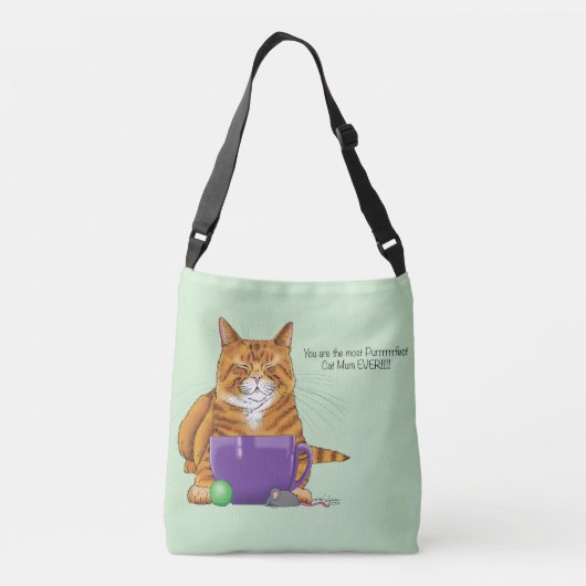 Beste Cat Mum Moederdag Crossbody Tas (Achterkant)
