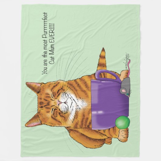 Beste Cat Mum Moederdag Fleece Deken (Voorkant)