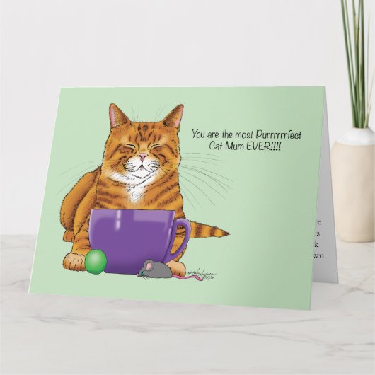 Beste Cat Mum Moederdag Kaart (Voorkant)