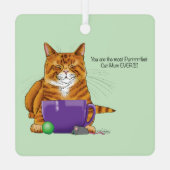 Beste Cat Mum Moederdag Metalen Ornament (Achterkant)