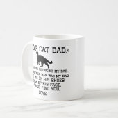 Beste Cat Papa fotocollage en kattennaam Koffiemok (Voorkant links)
