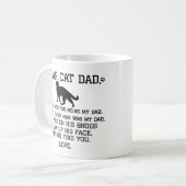 Beste Cat Papa fotocollage en kattennaam Koffiemok (Voorkant links)