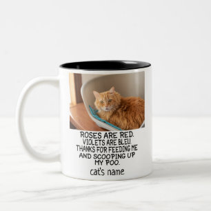 Beste Cat Papa fotocollage en kattennaam Tweekleurige Koffiemok