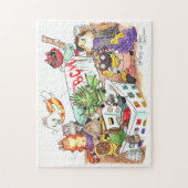 BESTE CAT WRESTLING! BCW! BCW! LEGPUZZEL (Verticaal)