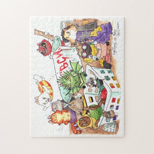 BESTE CAT WRESTLING! BCW! BCW! LEGPUZZEL (Verticaal)