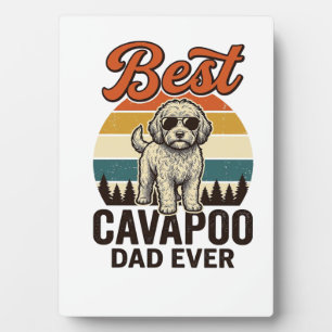 Beste Cavapoo Vader Ooit Vintage Hond Shirt Ontwer Fotoplaat