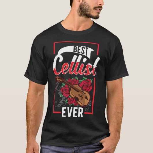 Beste cellist ooit cello t-shirt (Voorkant)